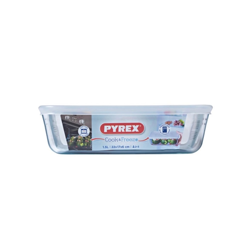 Recipiente de vidrio PYREX para alimentos, 1,5 l