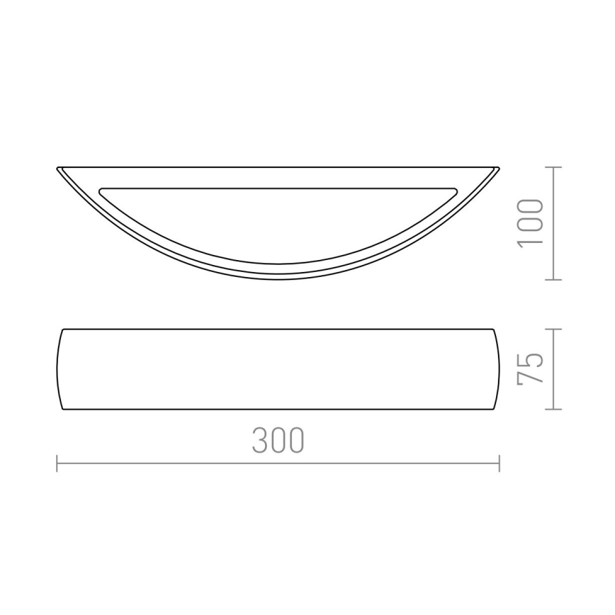 RED - Design Rendl - R10266 - Aplique CRESCENT R7s/80W/230V