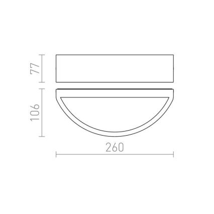 RED - Design Rendl - R10364 - Aplique de exterior LESA 1xE27/26W/230V IP54