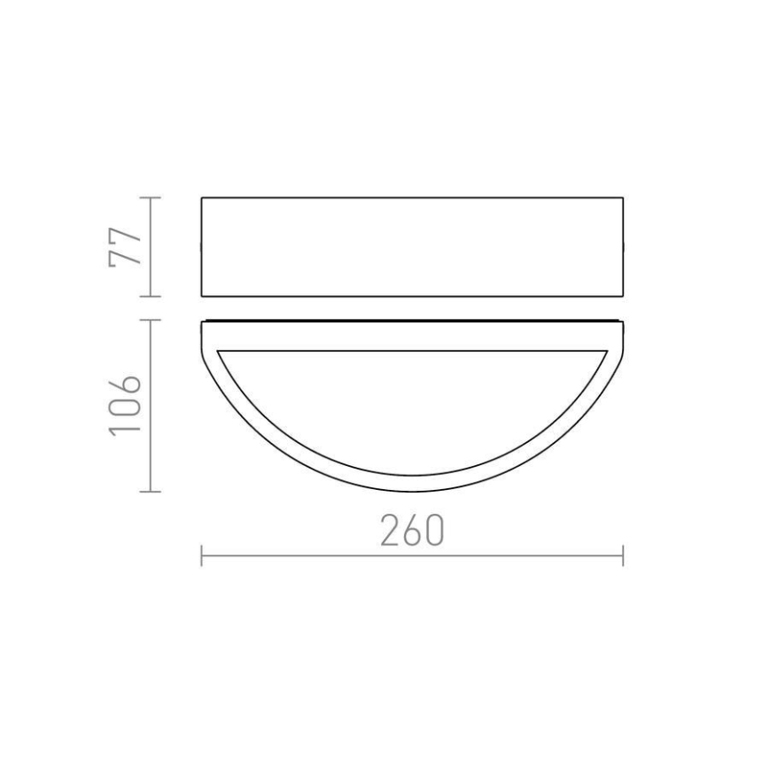 RED - Design Rendl - R10364 - Aplique de exterior LESA 1xE27/26W/230V IP54