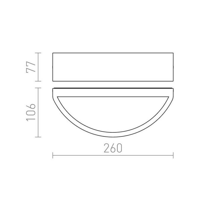 RED - Design Rendl - R10365 - Aplique de exterior LESA 1xE27/26W/230V IP54