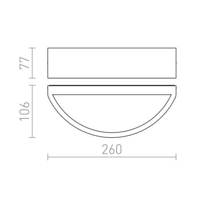 RED - Design Rendl - R10366 - Aplique de exterior LESA 1xE27/26W/230V IP54