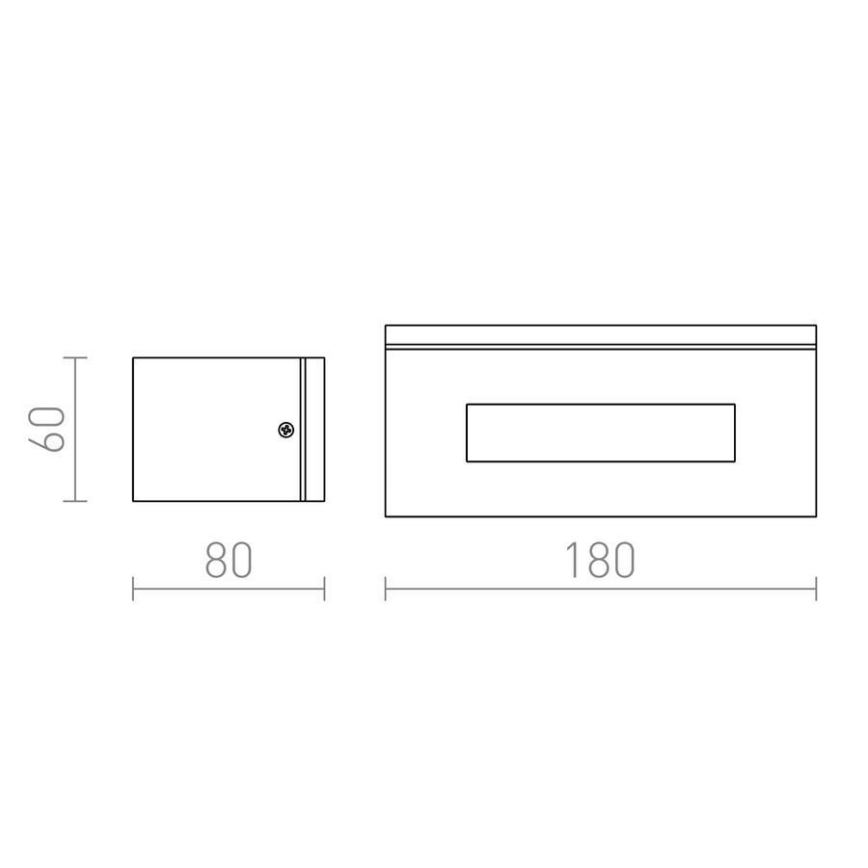 RED - Design Rendl-R10439 - Aplique de exterior WOOP 1xR7s/48W/230V IP54