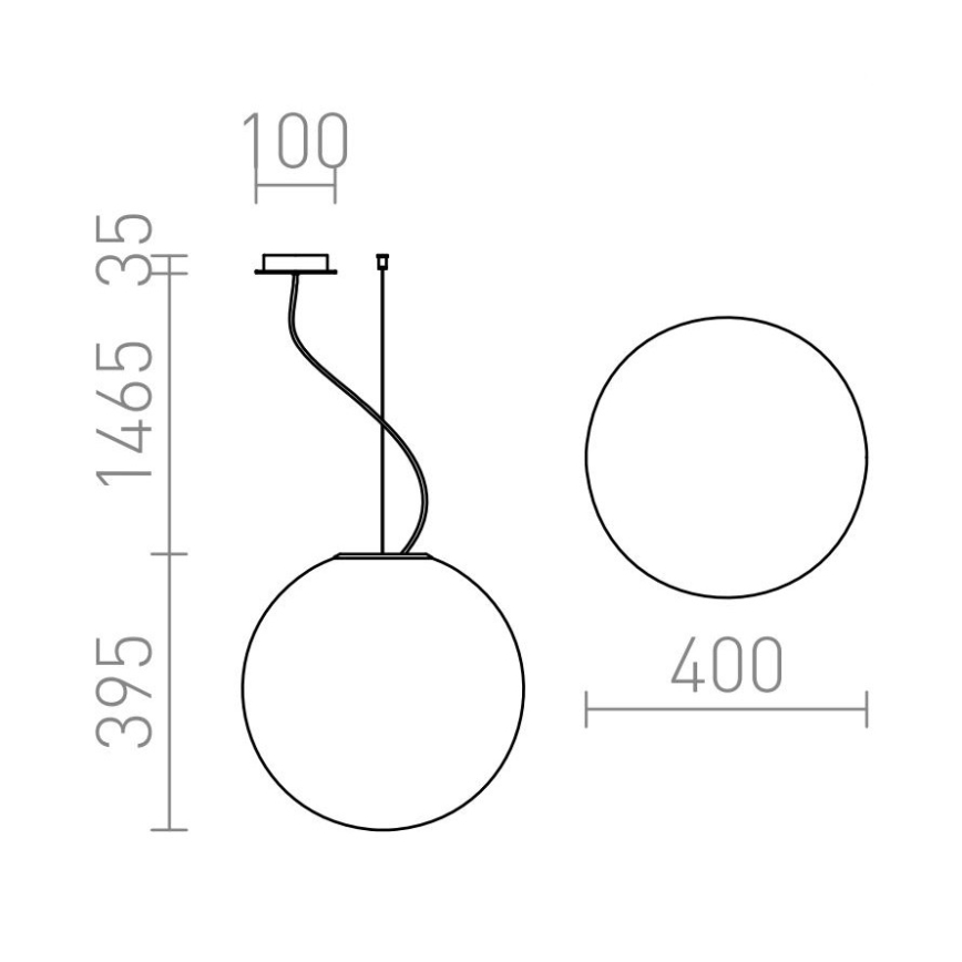 RED - Design Rendl - R10479 - Lámpara colgante LUNEA 1xE27/70W/230V
