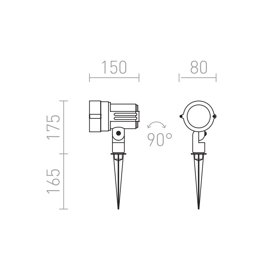RED - Design Rendl - R10527 - Lámpara de exterior LED GARY LED/10W/230V IP65 gris