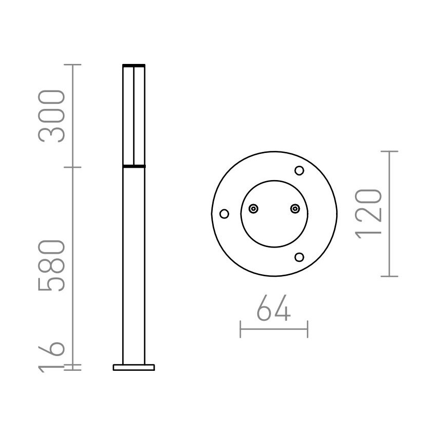 RED - Design Rendl - R10548 - Lámpara LED de exterior VADIS LED/8W/230V IP54