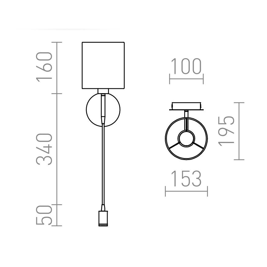RED - Design Rendl - R10580 - Lámpara de pared LED VERSA 1xE27/42W/230V + LED/3W