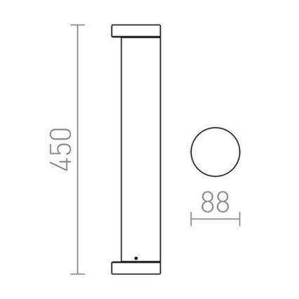 RED - Design Rendl - R11171 - Lámpara LED de exterior SONET LED/7W/230V IP54 antracita