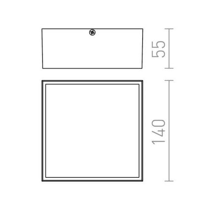 RED - Design Rendl - R11967 - Plafón LED de exterior BONO LED/4W/230V IP54