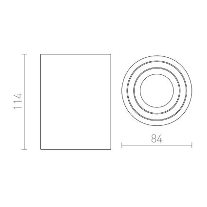 RED - Design Rendl - R12044 - Foco MOMA 1xGU10/35W/230V blanco