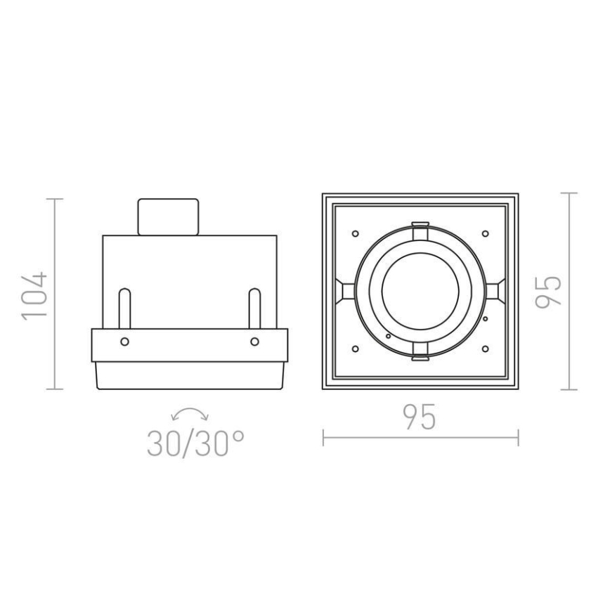 RED - Design Rendl - R12052 - Lámpara empotrada ELECTRA 1xGU10/50W/230V