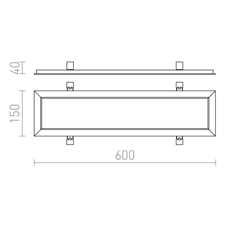RED - Design Rendl - R12061 - Panel de techo LED ESTRUCTURAL LED/22W/230V
