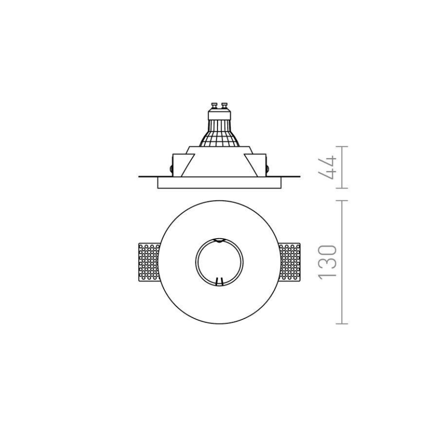 RED - Design Rendl - R12357 - Lámpara empotrada DAG 1xGU10/35W/230V