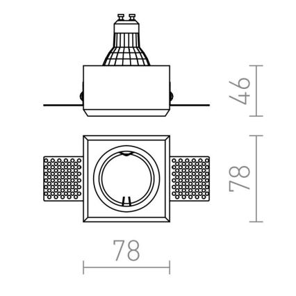 RED - Design Rendl - R12361 - Lámpara empotrable QUO 1xGU10/35W/230V