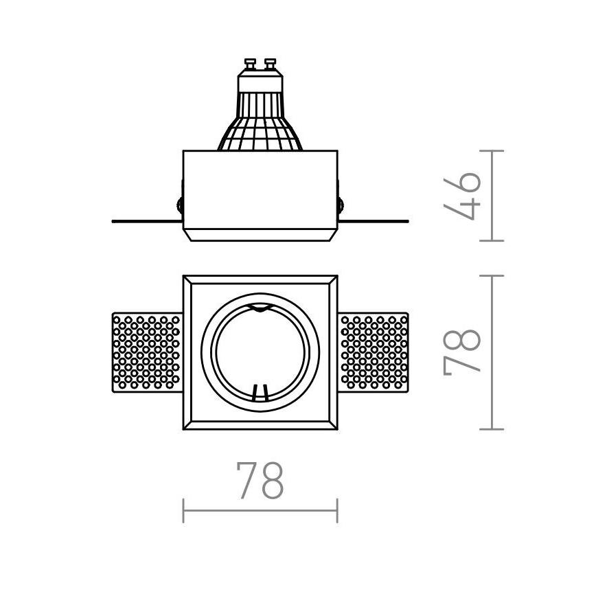 RED - Design Rendl - R12361 - Lámpara empotrable QUO 1xGU10/35W/230V