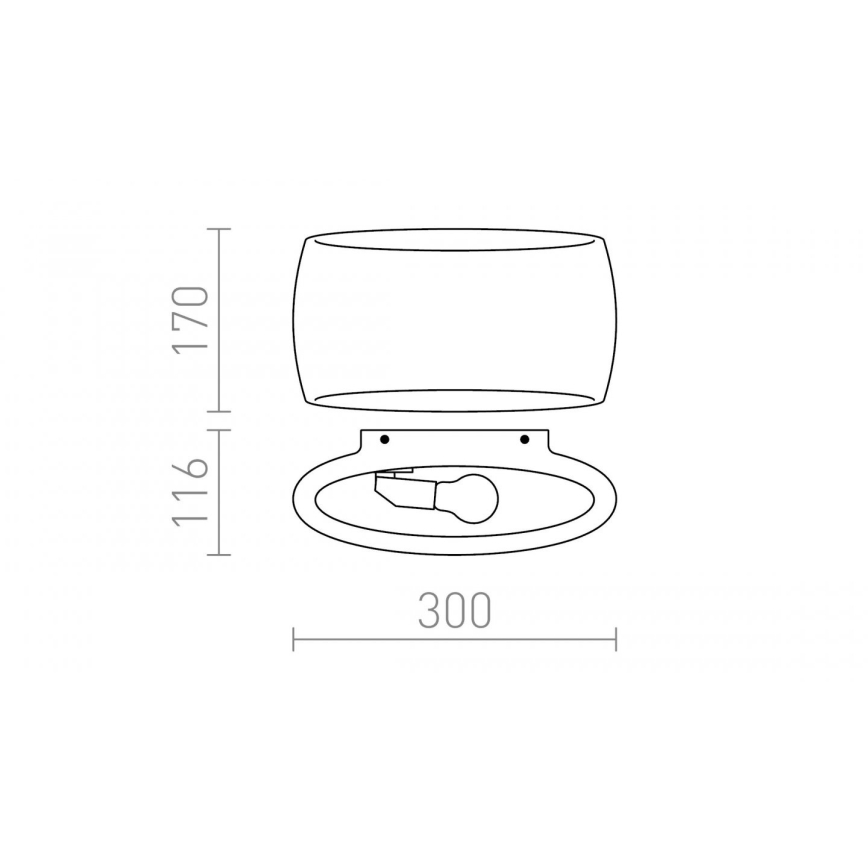 RED - Design Rendl - R12365 - Aplique VERITA 1xE27/33W/230V blanco