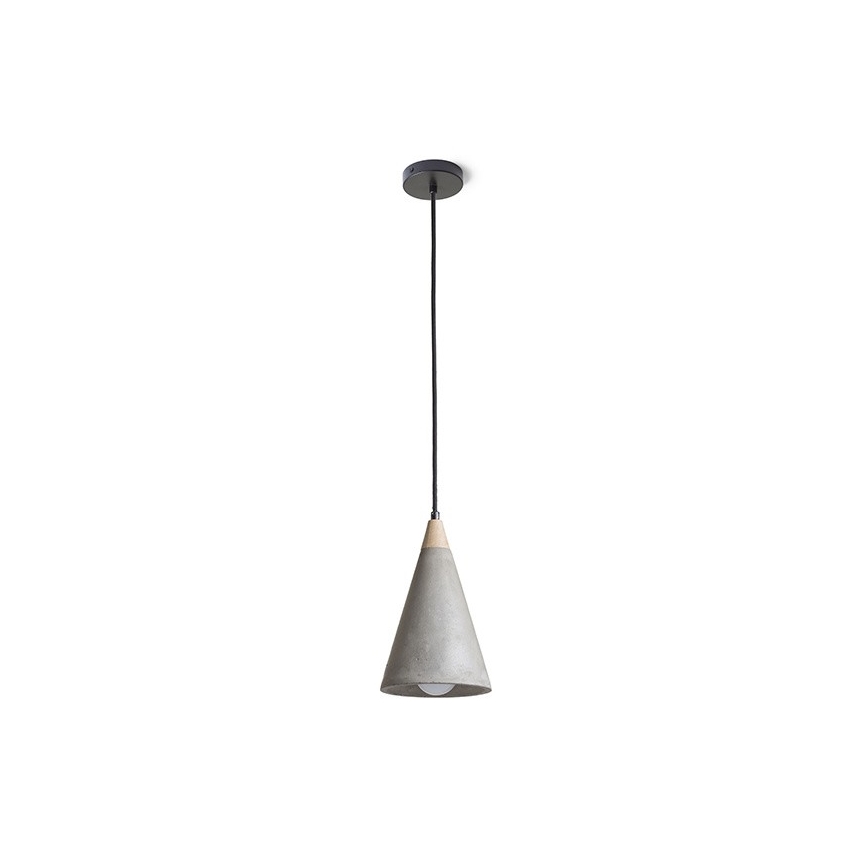 RED - Design Rendl - R12380 - Lámpara colgante HEIDI 1xE27/28W/230V concreto/madera