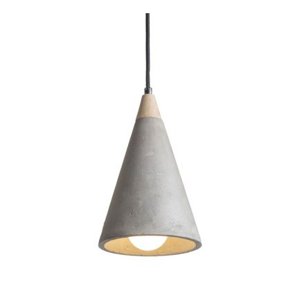 RED - Design Rendl - R12380 - Lámpara colgante HEIDI 1xE27/28W/230V concreto/madera