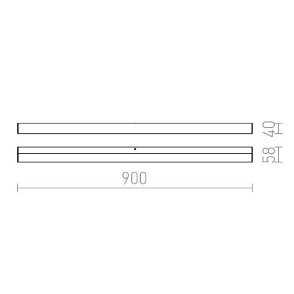 RED - Design Rendl - R12404 - Aplique LED de baño LEVIA LED/18W/230V IP44