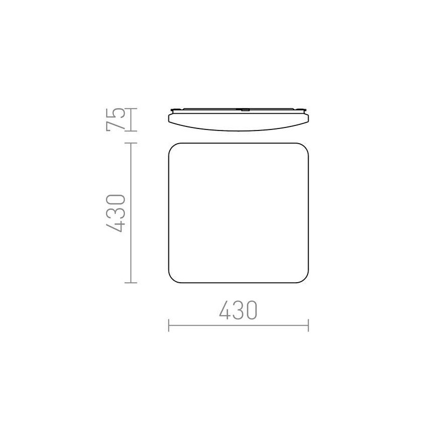 RED - Design Rendl - R12437 - Plafón LED SEMPRE LED/36W/230V cuadrado