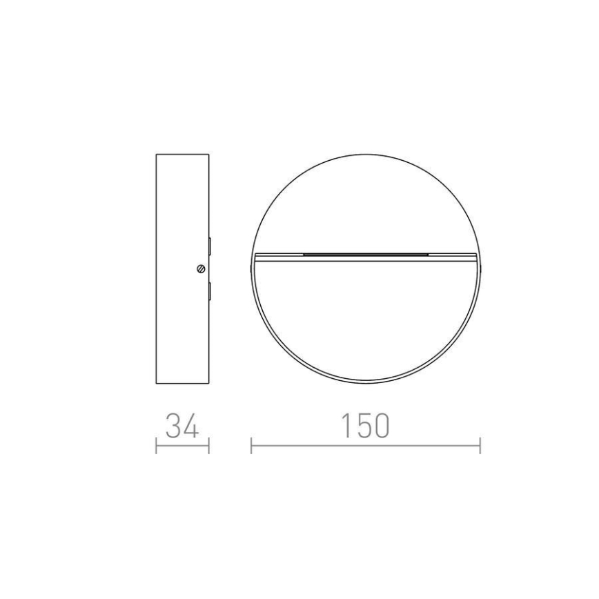 RED - Design Rendl-R12539 - Aplique LED para exteriores AQILA LED/6W/230V IP54