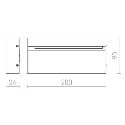 RED - Design Rendl - R12547 - Aplique LED para exterior AQILA LED/6W/230V IP54