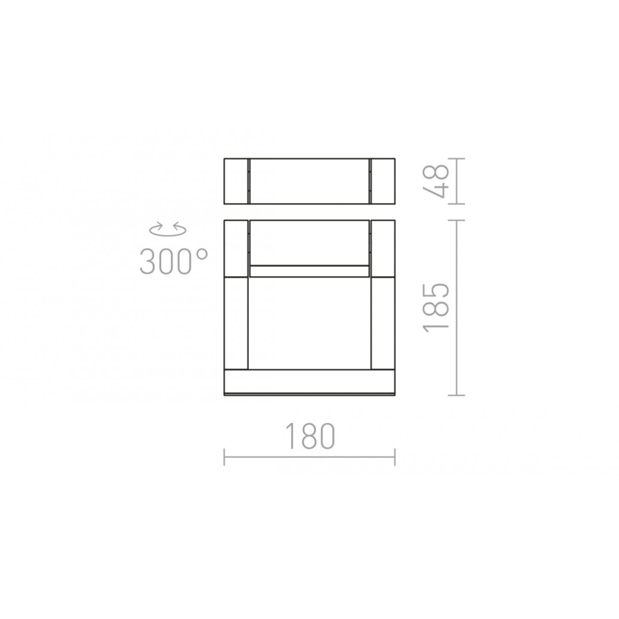 RED - Design Rendl-R12623- Aplique LED de exterior AQUE LED/8W/230V IP54