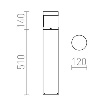 RED - Design Rendl - R12626 - Lámpara LED de exterior ABAX LED/15W/230V IP54 antracita