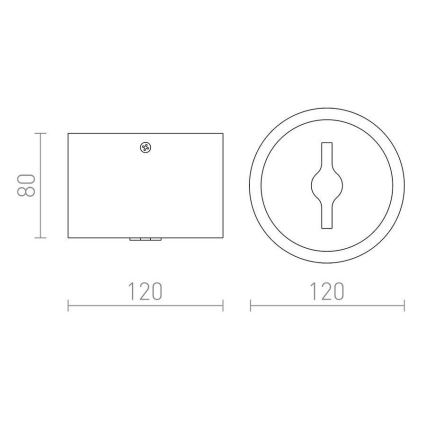 ROJO - Design Rendl - R12633 - Foco LED regulable KELLY LED/15W/230V blanco
