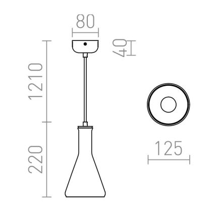 RED - Design Rendl - R12663 - Lámpara colgante PULIRE 1xE14/28W/230V
