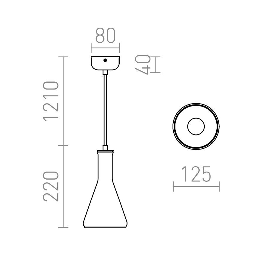 RED - Design Rendl - R12663 - Lámpara colgante PULIRE 1xE14/28W/230V