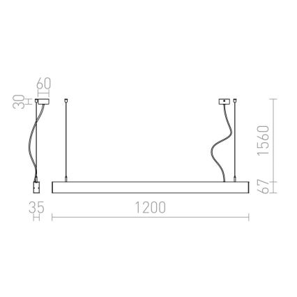 RED - Design Rendl - R12718 - Lámpara LED colgante PESANTE LED/40W/230V