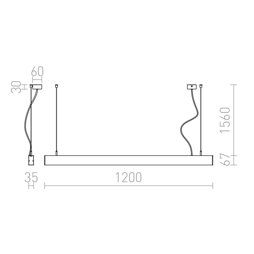 RED - Design Rendl - R12718 - Lámpara LED colgante PESANTE LED/40W/230V