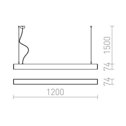 RED - Design Rendl - R12721 - Lámpara LED colgante PESANTE LED/40W/230V negro
