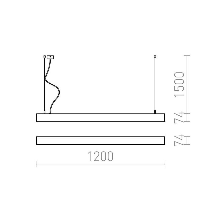RED - Design Rendl - R12721 - Lámpara LED colgante PESANTE LED/40W/230V negro