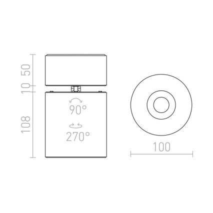 RED - Design Rendl - R12840 - Foco LED CONDU LED/20W/230V negro