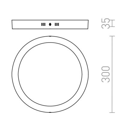 RED - Design Rendl - R12973 - Plafón LED SOCORRO LED/24W/230V
