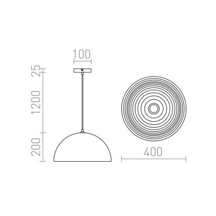 RED - Design Rendl - R13048 - Lámpara colgante CARISSIMA 1xE27/42W/230V