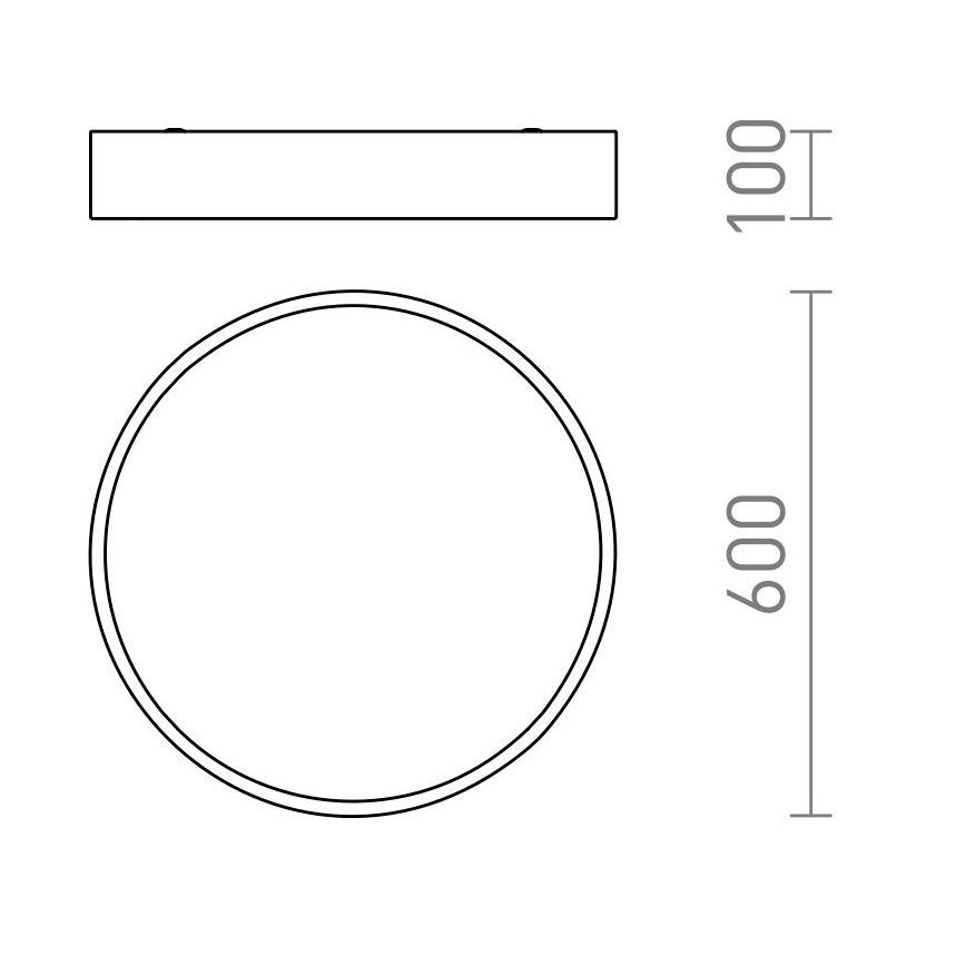RED - Design Rendl - R13333 - Plafón LED MEZZO LED/60W/230V negro
