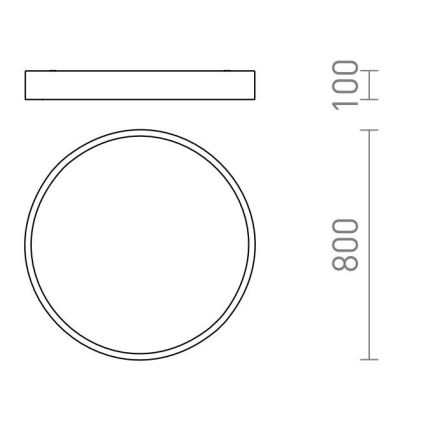 RED - Design Rendl - R13334 - Plafón LED MEZZO LED/100W/230V blanco
