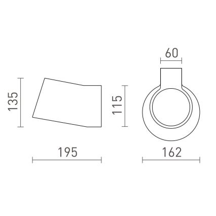 RED - Design Rendl - R13520 - Aplique BENITA 1xE14/25W/230V