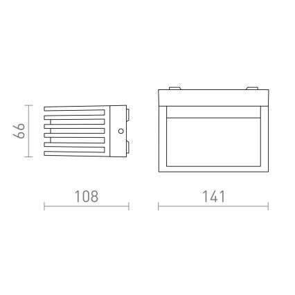 RED - Design Rendl - R13564 - Aplique LED para exterior CLAIRE LED/6W/230V IP54