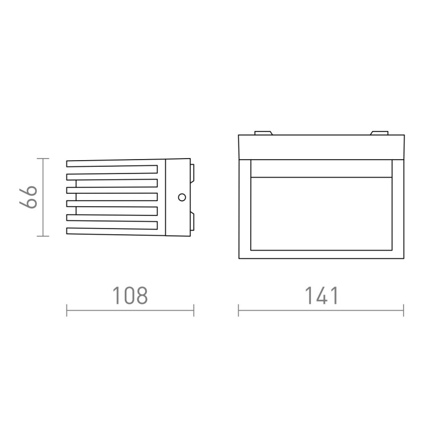 RED - Design Rendl - R13564 - Aplique LED para exterior CLAIRE LED/6W/230V IP54
