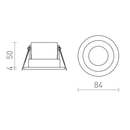 RED - Design Rendl - R13602 - Lámpara empotrada LED para baños BELLA LED/11W/230V IP65