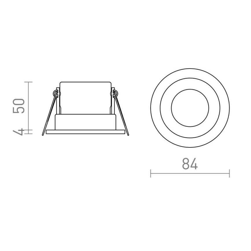 RED - Design Rendl - R13602 - Lámpara empotrada LED para baños BELLA LED/11W/230V IP65