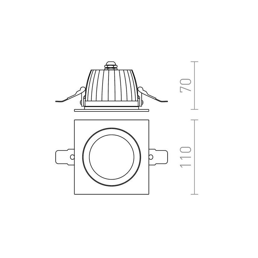 RED - R10566 - Lámpara empotrada LED para baños AMIGA LED/8W/230V IP65 blanco