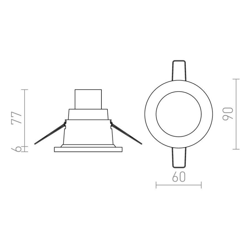 RED - R12659 - Plafón de baño LEROY 1xGU5,3/35W/12V IP44