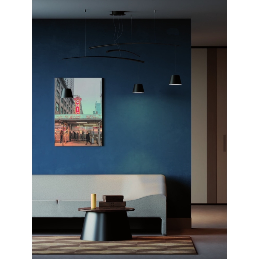 Redo 01-1525 - Lámpara LED colgante LOLLI 3xLED/6W/230V negro