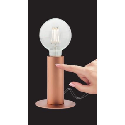 Redo 01-2131 - Lámpara de mesa táctil RIVET 1xE27/42W/230V cobre