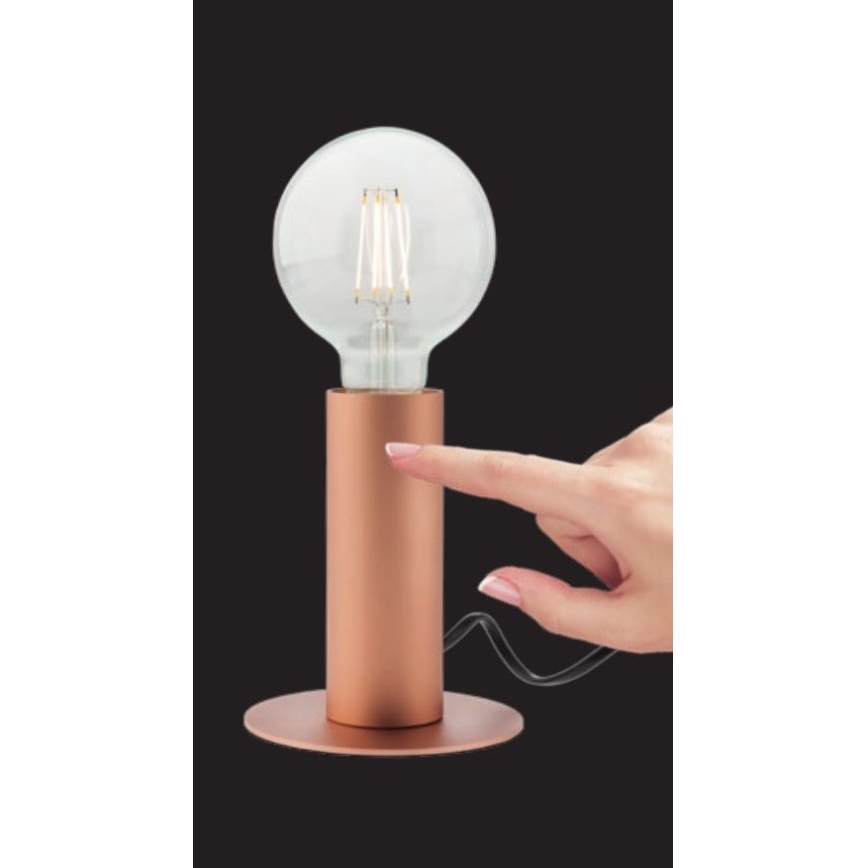 Redo 01-2131 - Lámpara de mesa táctil RIVET 1xE27/42W/230V cobre